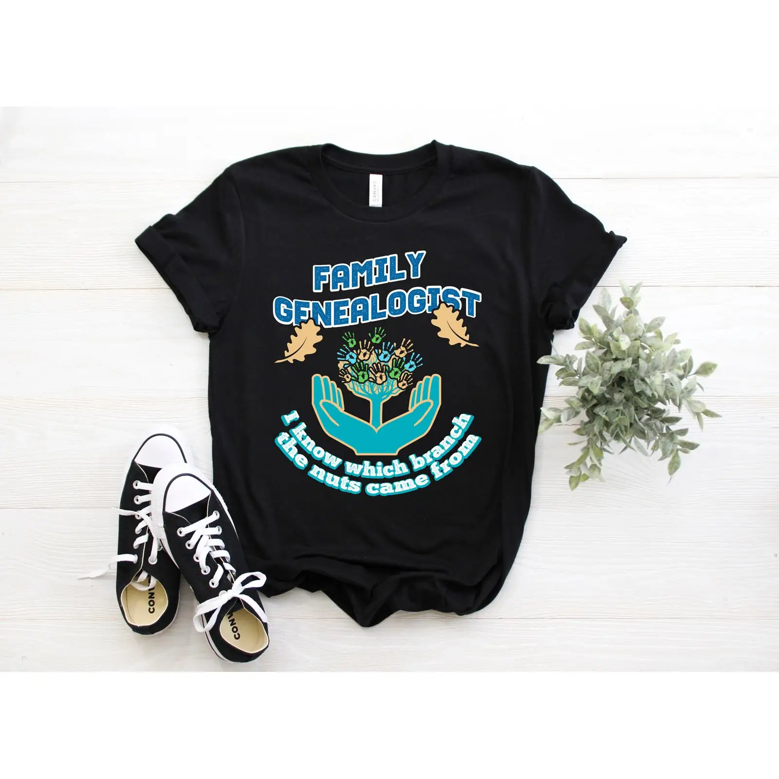 Vintage Fashion Research - เสื้อยืดสำหรับคนรักตระกูล ผู้ศึกษาประวัติวงศ์ตระกูล ลายต้นไม้คำคมตลก แฟชั่นวินเทจฟอก ลายกราฟิกเล็กน้อย เนื้อผ้านุ่ม