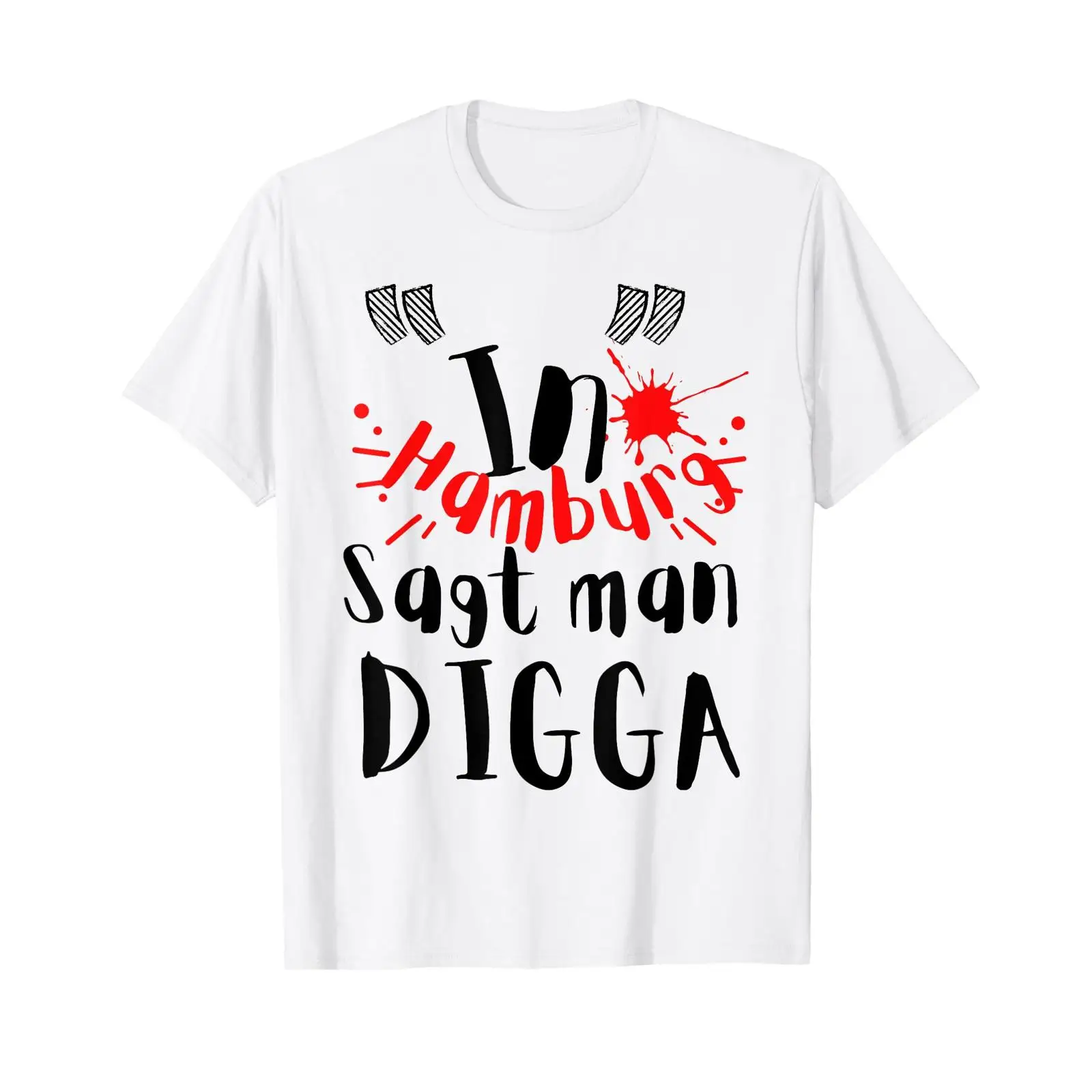 Vintage Fashion Hamburg - เสื้อยืดลายสโลแกน In Hamburg Says Digga Cool