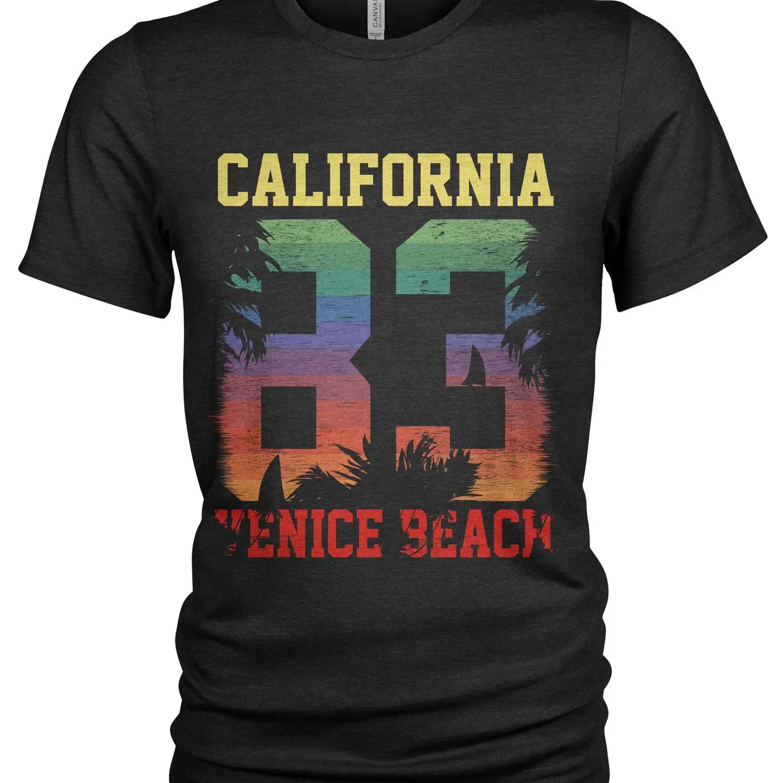 Vintage Fashion La - เสื้อยืดลายวินเทจ Venice Beach 1983 California LA