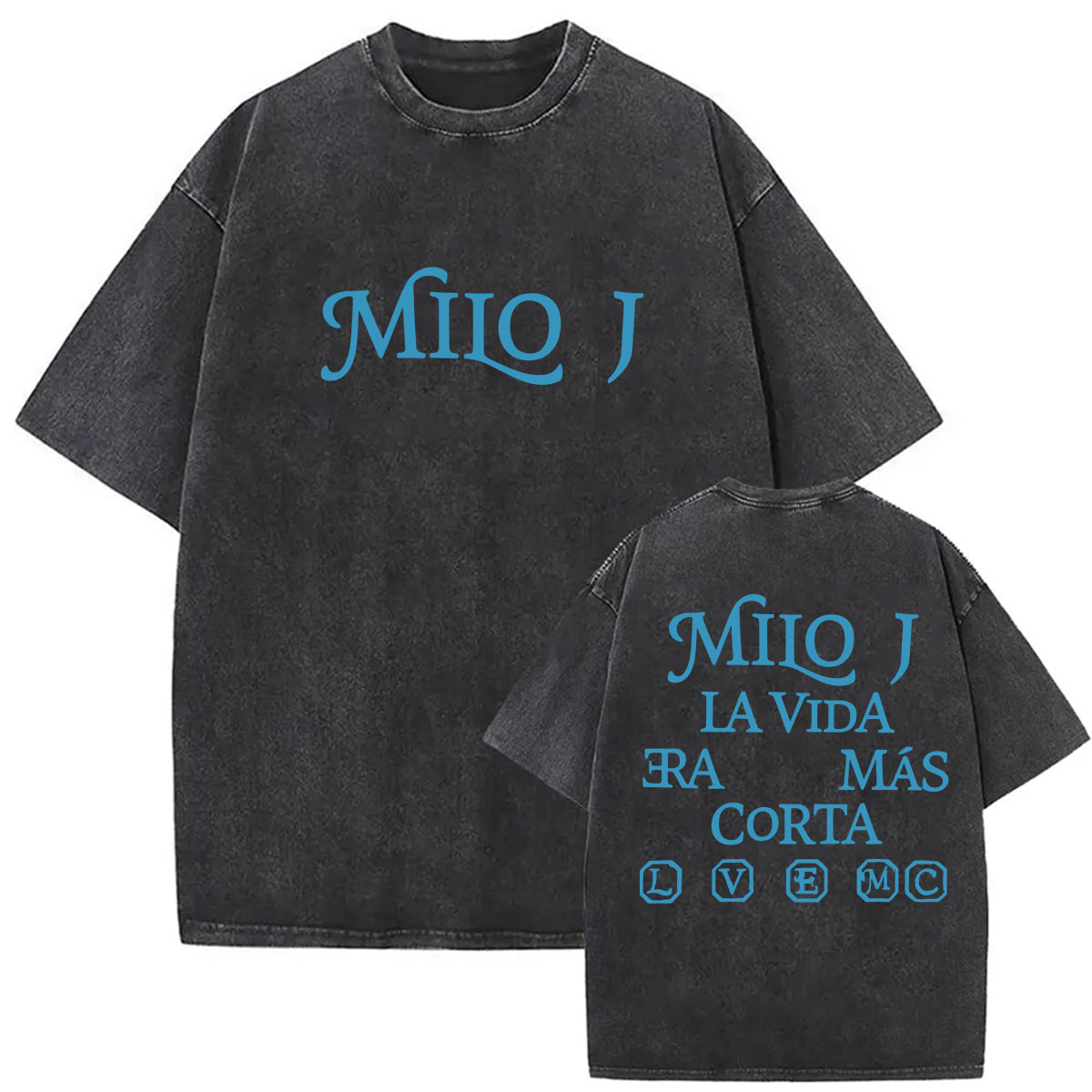 Vintage Fashion La - เสื้อยืดผ้าฝ้ายทรงโอเวอร์ไซส์ ลายอัลบั้ม Milo J La Vida