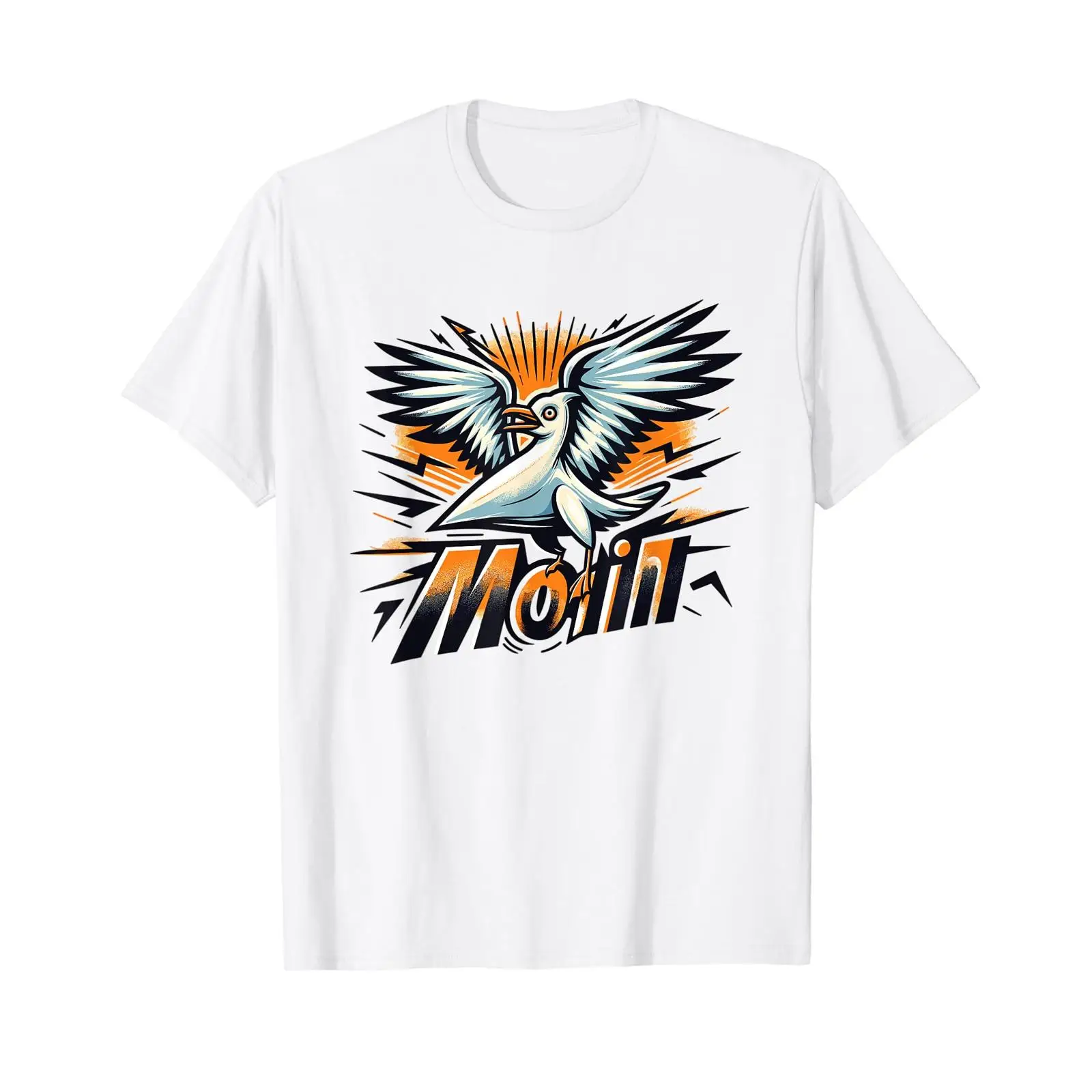 Vintage Fashion Hamburg - เสื้อยืด ลายคำคม Moin Seagull สไตล์นอร์ดิก ฮัมบูร์ก