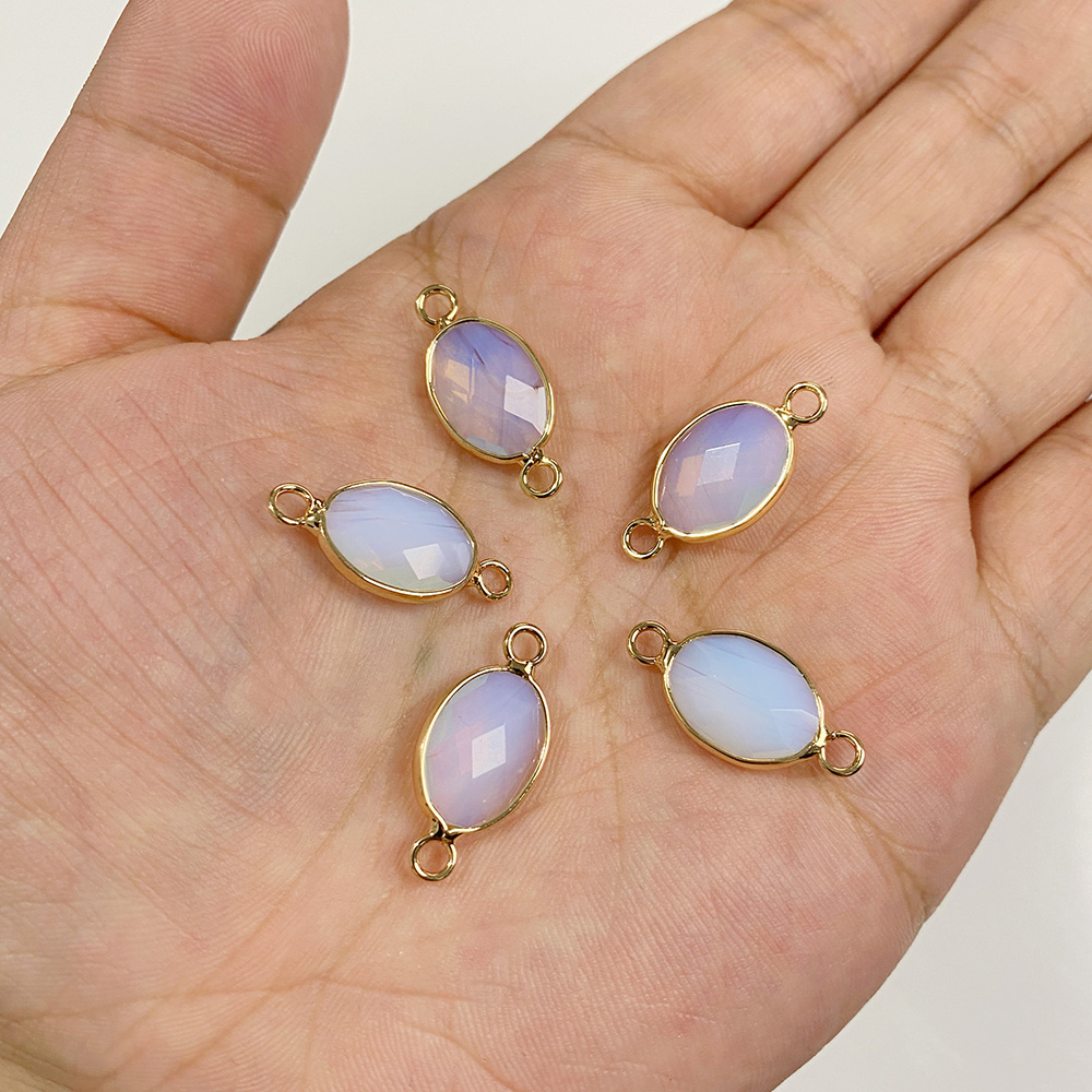 3ชิ้นจี้หินธรรมชาติเหลี่ยมเพชร - Vintage Fashion Stores บทวิจารณ์และราคา