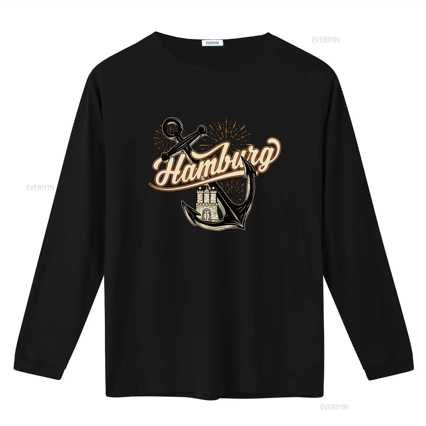 เสื้อยืดพิมพ์ลายสมอเรือฮัมบูร์ - Vintage Fashion Hamburg บทวิจารณ์และราคา