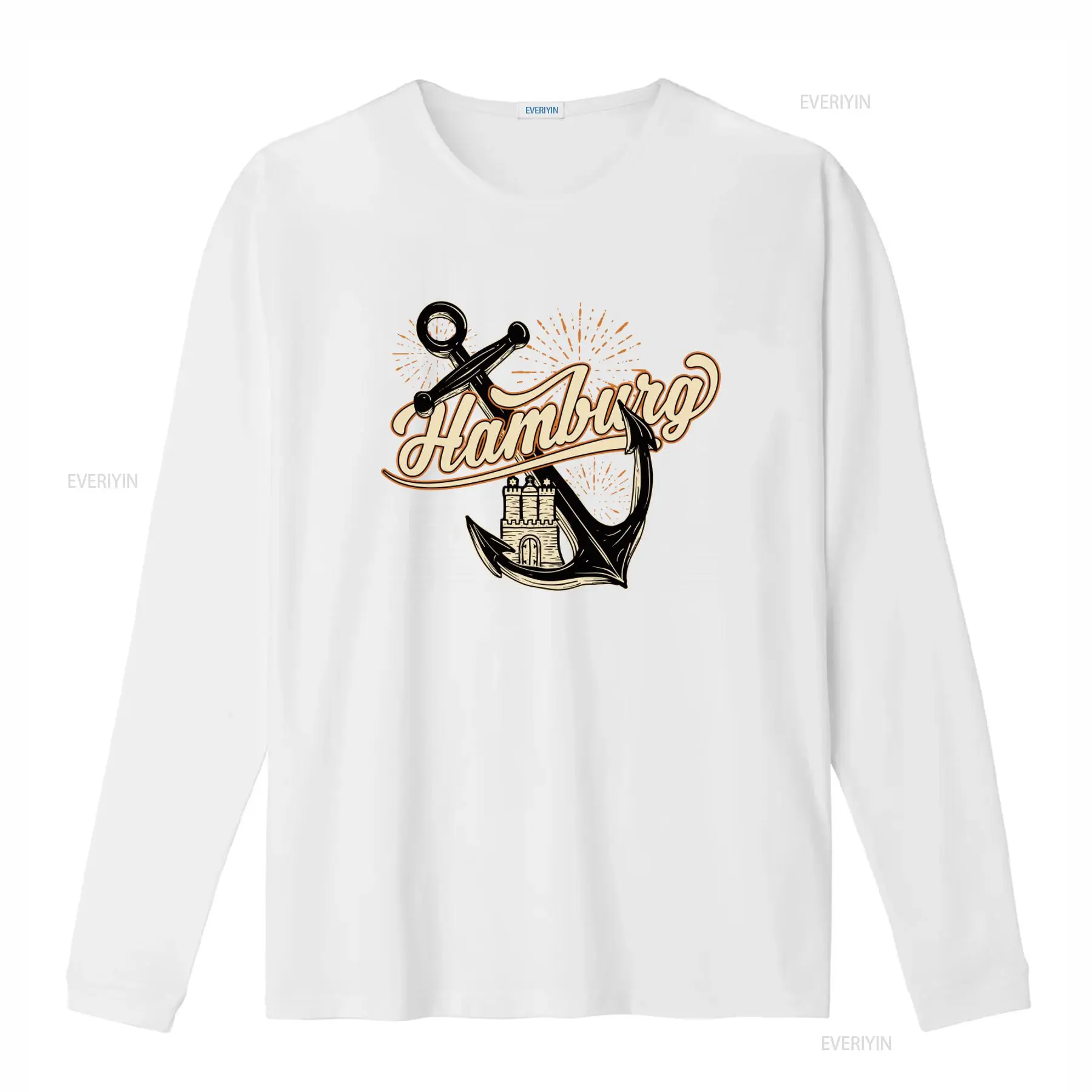 เสื้อยืดพิมพ์ลายสมอเรือฮัมบูร์ - Vintage Fashion Hamburg บทวิจารณ์และราคา