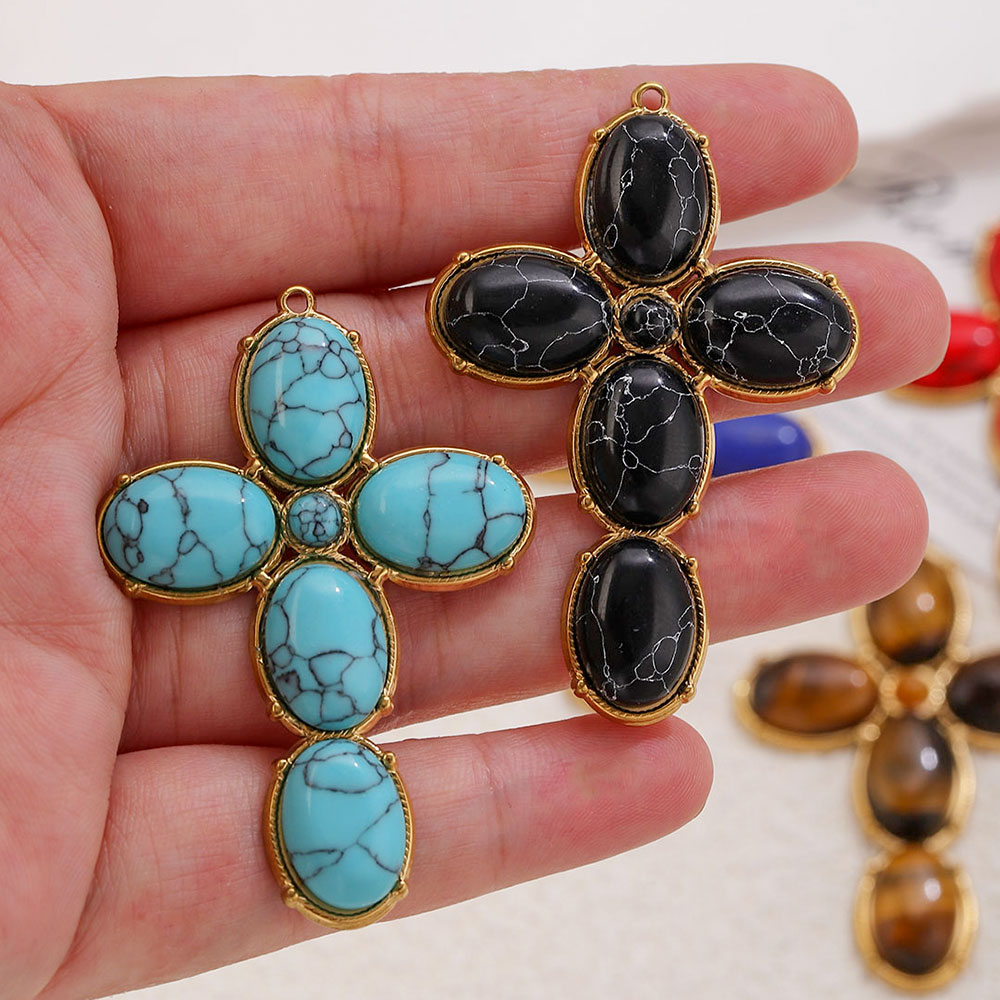 จี้สแตนเลสสตีลทรงกางเขนขนาดใหญ - Vintage Fashion Stores บทวิจารณ์และราคา