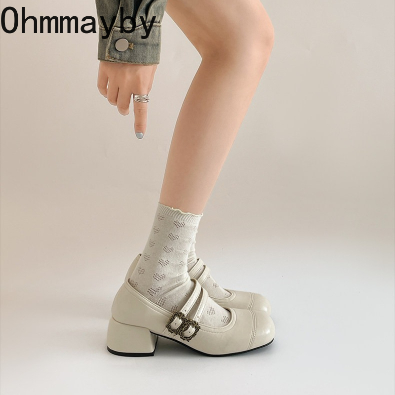 รองเท้าส้นหนาสไตล์วินเทจแบบแมร - Vintage Fashion Online บทวิจารณ์และราคา