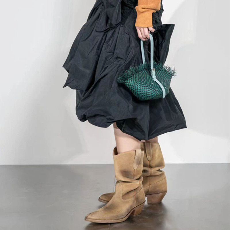 รองเท้าบูทแฟชั่นสไตล์วินเทจแบบ - Vintage Fashion Online บทวิจารณ์และราคา