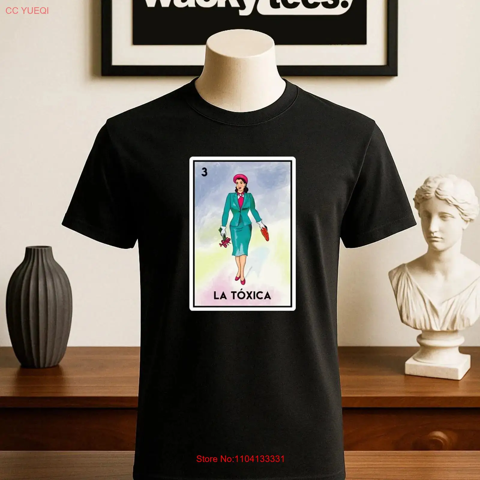 เสื้อยืด La Toxica Dama Loteri - Vintage Fashion La บทวิจารณ์และราคา