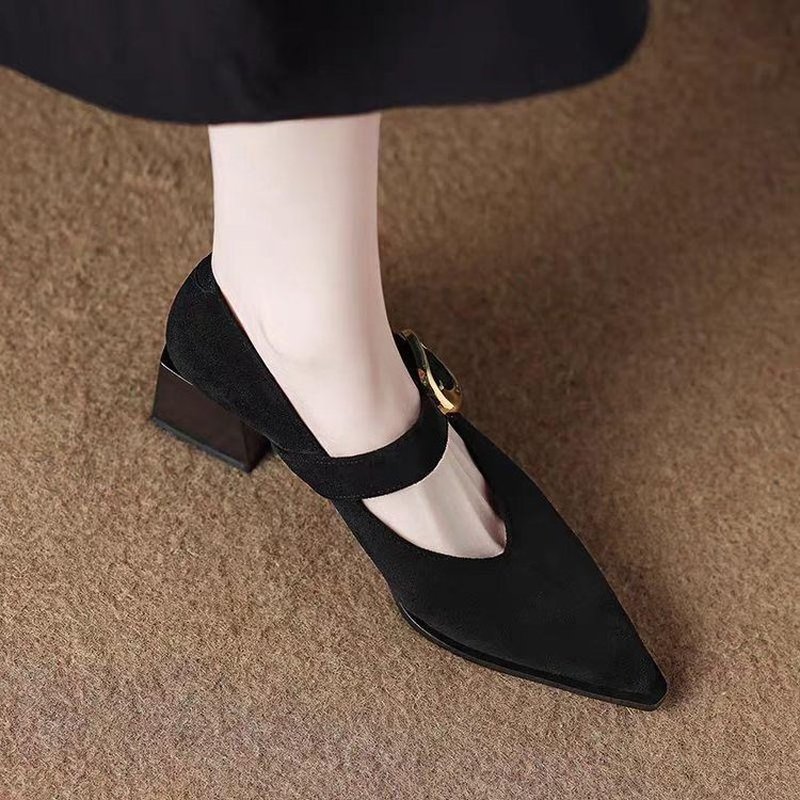 รองเท้าส้นบล็อกสไตล์วินเทจสำหร - Vintage Fashion Online บทวิจารณ์และราคา