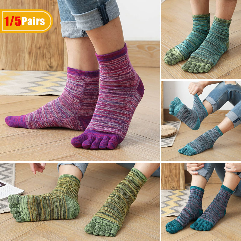 1/5 คู่ Man สีสัน Toe Happy ถุ - Vintage Fashion Enthusiasts บทวิจารณ์และราคา