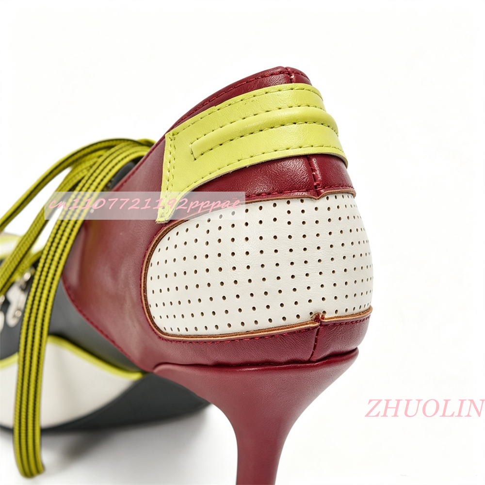 รองเท้าส้นเข็มแบบผูกเชือกสำหรั - Vintage Fashion Online บทวิจารณ์และราคา