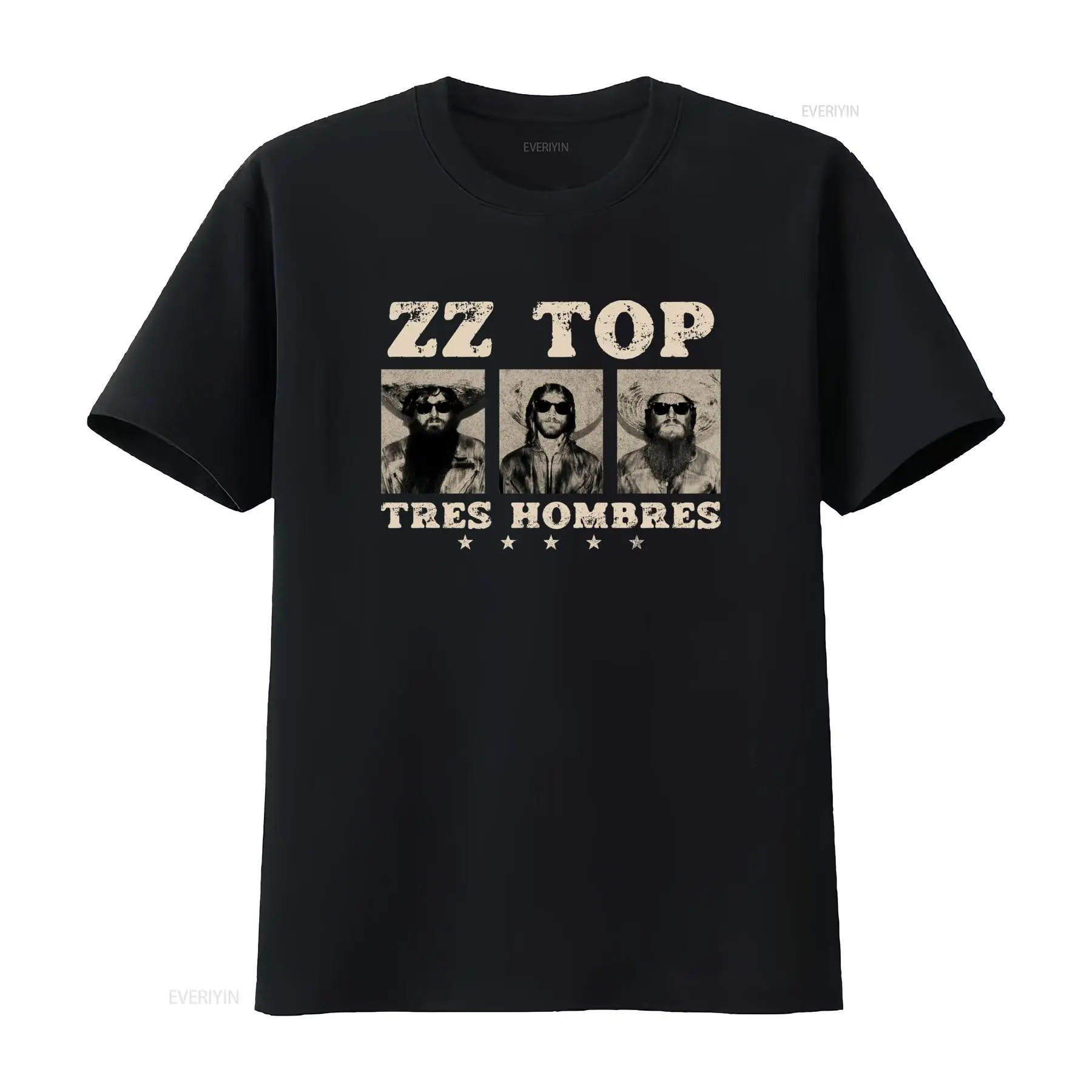 เสื้อยืด Tres Hombres ZZ Top R - Vintage Fashion La บทวิจารณ์และราคา