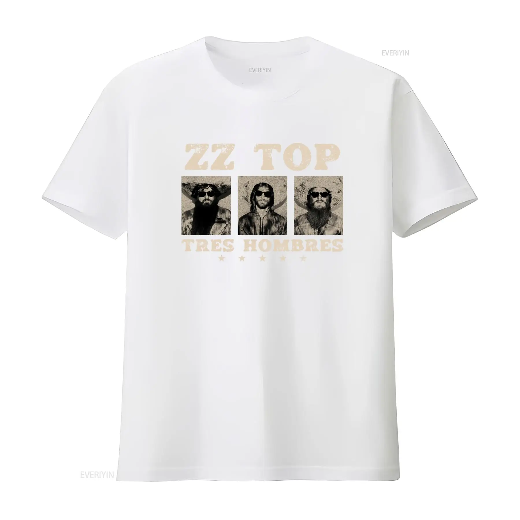 เสื้อยืด Tres Hombres ZZ Top R - Vintage Fashion La บทวิจารณ์และราคา