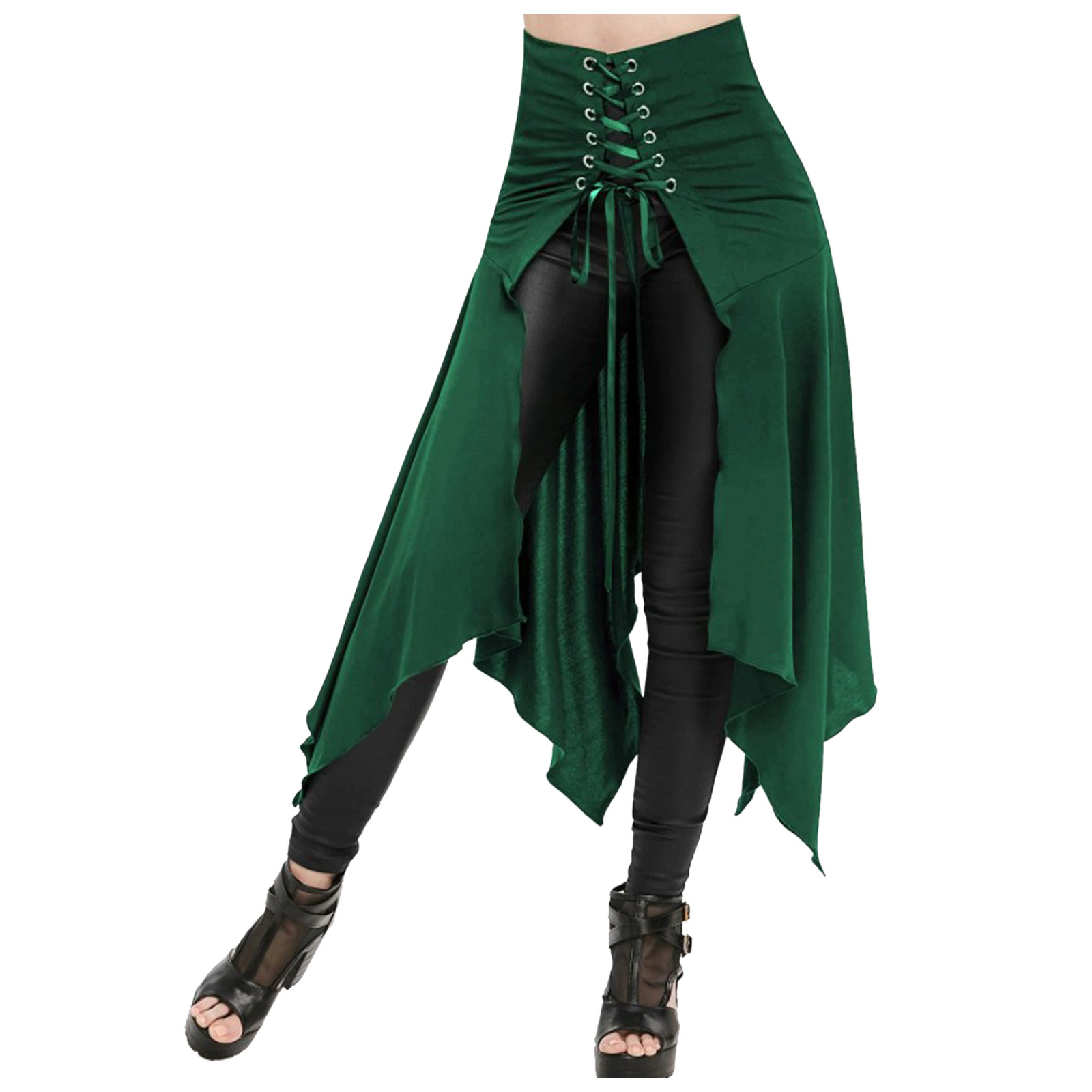 Gothic กระโปรงสีดํายุคกลางวินเ - Vintage Fashion Dresses บทวิจารณ์และราคา